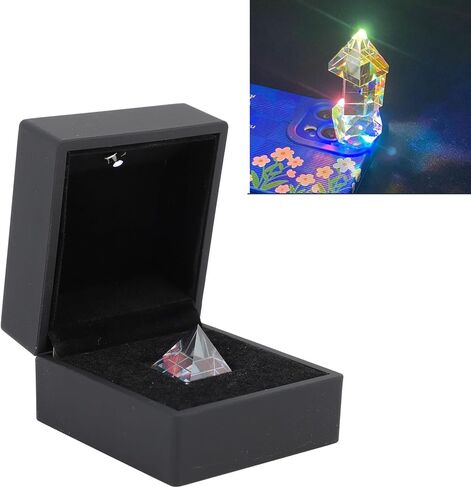 Buachois Pyramid Prism,Crystal Pyramid K9 Optical Glass Pyramid Prism 20mm Pyramid Shape Colored RGB Dispersion Prism for Photo Photography Physics and Decoration in Saudi Arabia