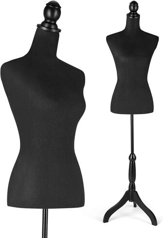 DRDINGRUI Standing Female Mannequin Body, Height Adjustable from 52'' to 67'', Pinnable Dress Form with Tripod Base for Dress Jewelry Display in Saudi Arabia
