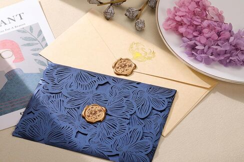 Yoption Star Wax Seal Stickers, 50 Pack Antique Gold Self Adhesive Envelope Wax Stickers for Wedding Invitation, Party, Christmas, Envelope, Gift Wrapping in Saudi Arabia