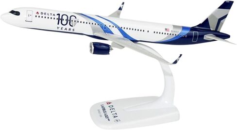 مصغرات الطيران Delta 100th Anniv Livery A321neo بمقياس 1:200 - نموذج طائرة بلاستيكية سهلة التركيب - نسخة طبق الأصل من Delta Aircraft - الجزء # AAB-32100H-019 in Kuwait