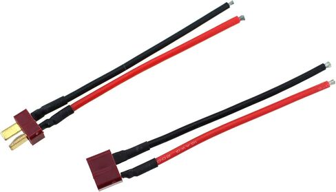 TAODAN 4PCS T Plug Connector Female and Male Ends with 16 AWG Silicone Wire 10cm Suitable for Remote Controlled Lithium Polymer Battery Cable Drones in Saudi Arabia