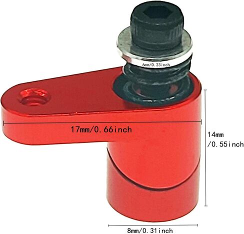 New Upgraded Metal Aluminum 20T Servo Horn Steering Arm (Red) for ARRMA 1/18 Granite GROM/1/18 Typhon GROM/ 1/14 Mini Mojave GROM RC Servo Arm Horns Parts in Saudi Arabia
