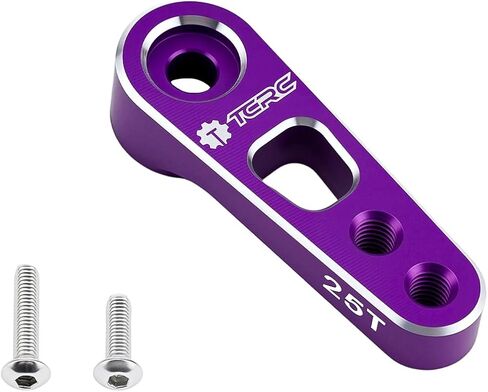 7075 Aluminum Front 25T Servo Horn with M3 Threaded Holes for Axial 1/8 AXP8 Gilamon Trail Buggy Upgrade,Purple in Kuwait