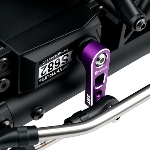 7075 Aluminum Front 25T Servo Horn with M3 Threaded Holes for Axial 1/8 AXP8 Gilamon Trail Buggy Upgrade,Purple in Saudi Arabia