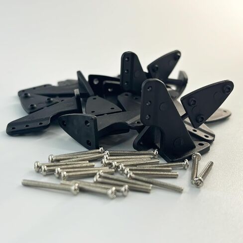 12 مجموعة من أبواق التحكم المصنوعة من النايلون L20×W14×H29mm و3 أوضاع فتحات لطائرة RC طراز KT ملحقات أجزاء الطائرة DIY مع برغي M2x16mm in Kuwait