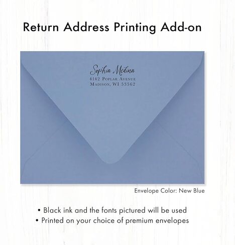 Elegant Script Stationery Notecard Set, 5.5x4.25 (A2) Personalized Stationary Flat Cards with Envelopes in Saudi Arabia