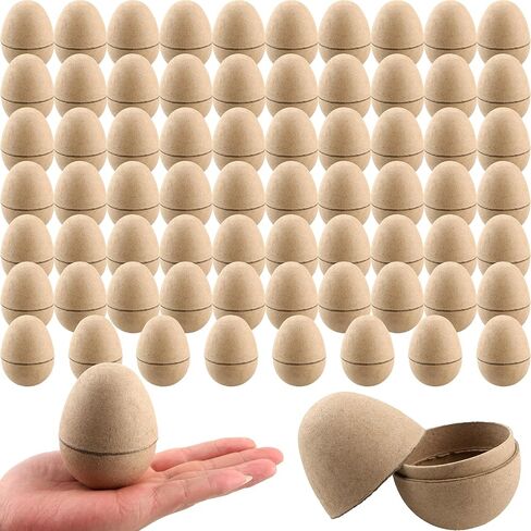 70 Pcs DIY Paper Mache Easter Eggs 3.2 Inch Empty Easter Paper Eggs DIY Easter Eggs Decorations for Easter Party Craft Easter Egg Hunt Party Favors in Saudi Arabia
