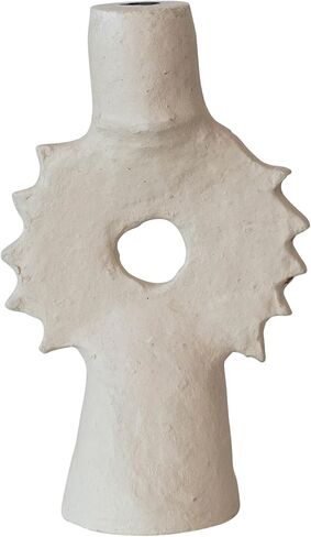 Creative Co-Op Handmade Paper Mache Spiked Taper Candle Holder, Natural in Saudi Arabia