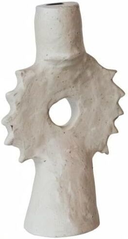 Creative Co-Op Handmade Paper Mache Spiked Taper Candle Holder, Natural in Saudi Arabia