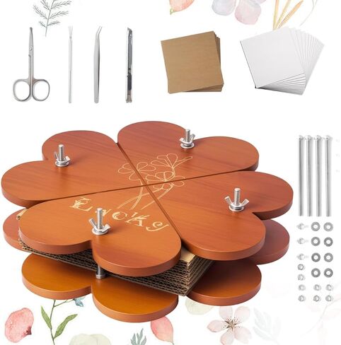PAZIONMI Extra Large Flower Press Kit – Flower Preservation/Drying Kit for DIY Wedding Bouquet Preservation, DIY Pressed Plant Preservation, 11"x11"Wooden Pressing Boards in Saudi Arabia