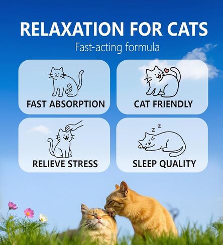 Calming Drops for Cats, Helps to Manage Stress & Anxiety, with Pheromones That May Help Curb Destructive Behavior & Separation Anxiety, Health Supplement for Cats, Sedative-Free, 2 floz in Kuwait
