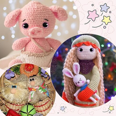 MUCUNNIA 40pcs 35mm 3D بريق عيون السلامة للكروشيه مع غسالات القمر الكروشيه عيون Amigurumi للحيوانات الكروشيه عيون الحرفية عيون الدمية عيون الكروشيه محشوة للحرف هدية لمحبي الكروشيه in Kuwait