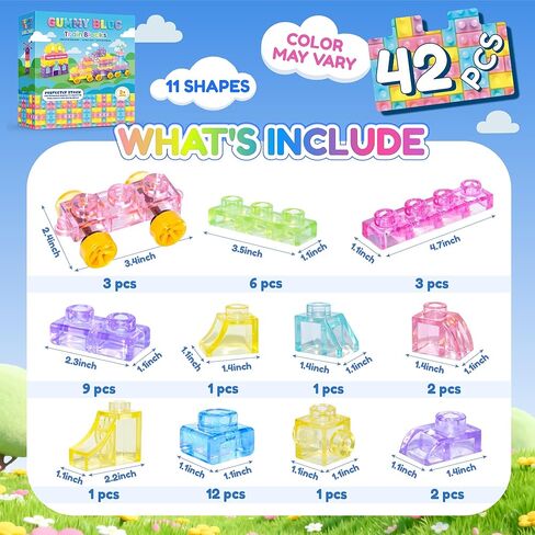 مكعبات بناء قطار ناعمة بعجلات، 42 قطعة من مكعبات التراص الحسية مونتيسوري، لعبة تعليمية للأطفال الصغار مع محطة، ألعاب لمسية قابلة للعصر وقابلة للتمدد والتكديس، لعب إبداعي للأطفال في مرحلة ما قبل المدرسة in Kuwait