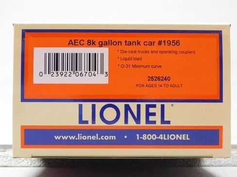 Lionel AEC 8K Gallon Tank CAR #1956 O Gauge 2526240 in Saudi Arabia