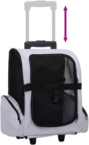 عربة الحيوانات الأليفة من القماش الرمادي من YAFF، عربة مستطيلة قابلة للطي للكلاب والقطط، داخلية/خارجية، خفيفة الوزن in Kuwait