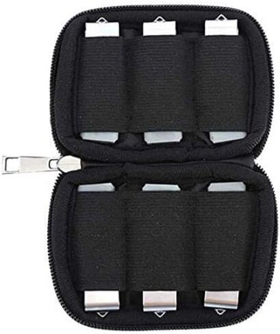 1Pc USB Flash Drive Protective Case, Capacity USB Holder Electronic Accessory Storage Bag, Black Soft Storage Bag, Suitable For Long-term Use (10 grids) in Saudi Arabia