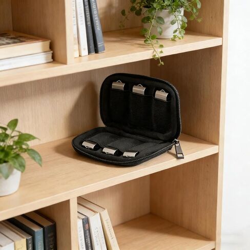 1Pc USB Flash Drive Protective Case, Capacity USB Holder Electronic Accessory Storage Bag, Black Soft Storage Bag, Suitable For Long-term Use (10 grids) in Saudi Arabia