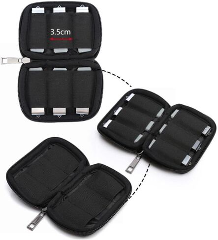 1Pc USB Flash Drive Protective Case, Capacity USB Holder Electronic Accessory Storage Bag, Black Soft Storage Bag, Suitable For Long-term Use (10 grids) in Saudi Arabia