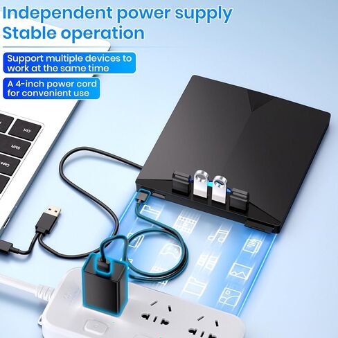 محرك أقراص مضغوطة خارجي محرك أقراص محمول USB3.0 محرك أقراص محمول يمكنه قراءة أقراص DVD/CD مناسب لمحرك أقراص CD/DVD خارجي ناسخ ناسخ أقراص DVD/CD ROM ونقل البيانات بسرعة عالية in Kuwait