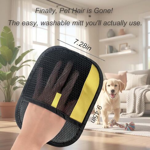 Pet Hair Removal Glove for Dogs and Cats - Upgraded Electrostatic & Reusable 1-Pack, Magic Brush Tool for Laundry, Furniture, Couch, Carpet and Car Seat in Saudi Arabia