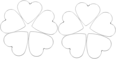 HOMSFOU 10 قطعة إطارات معدنية على شكل قلب حلم الماسك هوب مكرميه الحرفية هوب خواتم إكليل معدني الدائري in Saudi Arabia