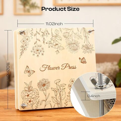 مجموعة أدوات ضغط الزهور من 10 طبقات من كايدو مقاس 11.8 بوصة × 8.3 بوصة لإطار الزهور المضغوطة للإشارة المرجعية، ومجموعة الزهور الخشبية المضغوطة ومكبس النباتات للبالغين، ومجموعة الحفاظ على الزهور، هدية مثالية لمحبي الحرف اليدوية in Kuwait