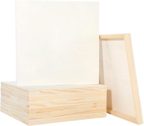 8 Pcs Wood Panels, 12×12 Inch Unfinished Wooden Boards for Painting, Wooden Canvas Panels for Pouring, Wood Cradle Boards for Art Crafts, DIY Projects in Saudi Arabia
