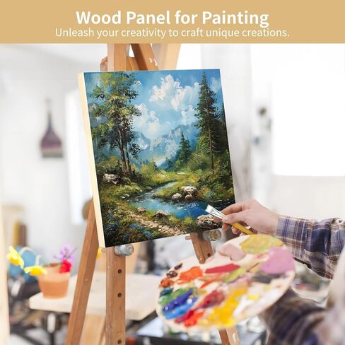 8 Pcs Wood Panels, 12×12 Inch Unfinished Wooden Boards for Painting, Wooden Canvas Panels for Pouring, Wood Cradle Boards for Art Crafts, DIY Projects in Saudi Arabia