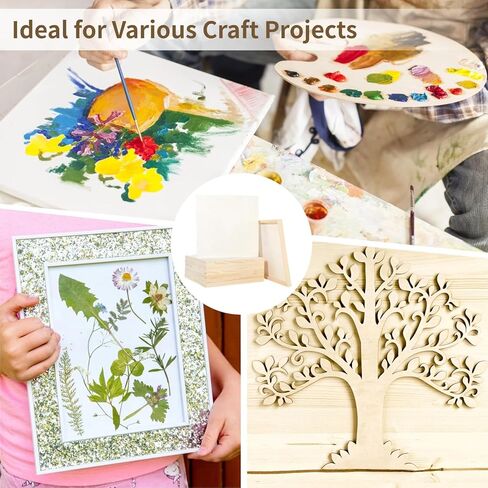 8 Pcs Wood Panels, 12×12 Inch Unfinished Wooden Boards for Painting, Wooden Canvas Panels for Pouring, Wood Cradle Boards for Art Crafts, DIY Projects in Saudi Arabia