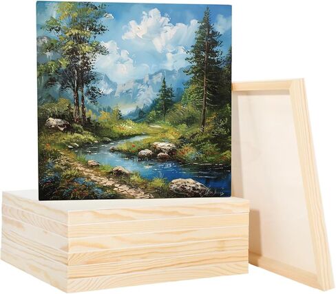 8 Pcs Wood Panels, 12×12 Inch Unfinished Wooden Boards for Painting, Wooden Canvas Panels for Pouring, Wood Cradle Boards for Art Crafts, DIY Projects in Saudi Arabia