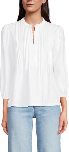 LANDS 'End Women's Lightweight Jersey Button Top Top in Saudi Arabia