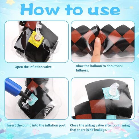 KIMOBER 6 Pack Inflatable Pixel Weapons Set,6 Styles Inflatable Sword PVC Reusable Pool Party Props for Cosplay Theme Events in Kuwait