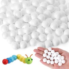 200 Pcs White Craft Foam Balls 0.6 Inch Blank Round Craft Ball Small Polystyrene Bead Foam Ball Hanging Tree Ornament for Art Household Project Party Holiday Decoration Easter Sphere Wedding Christmas in Kuwait