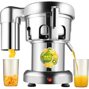 Commercial Juice Extractor Machine 110V 370W 2800RPM Electric Stainless Steel Juice Machine, Heavy Duty Fruit and Vegetable Juicer Automatic Centrifugal Juicer Machine, 80-100kg/hr in Kuwait