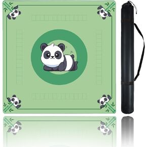 Mahjong Mat for Table,CUFURNIX 31.5''x31.5'' Non-Slip & Noise Reduction Mahjong Mat with Rules,Mah Jongg Gift with Carrying Bag for Poker,Board Games,Dominoes,Cards & Tile Games (Blue-Green) in Saudi Arabia