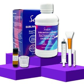 250ML Universal Sublimation Coating, Scdom Pretreatment Liquid Coating Fluid for Phones Case, Mug, Glass, Ceramic, Wood, Crystal, Metal, Acrylic, PVC, Stone, Leather, All Hard Surfaces Sublimation in Saudi Arabia