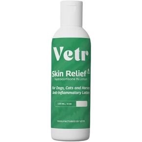 vetr Skin Relief Hydrocortisone Gel for Dogs - Topical Support for Itchy Skin and Hot Spots - 4 oz (120mL) - Vet-Formulated in USA in Kuwait