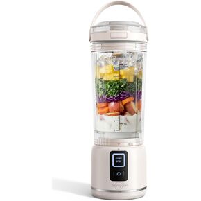 Sangcon Personal Portable Blender for Shakes & Smoothies, 6000mAh Cordless USB-C Rechargeable Blender with 2 Blend Modes, Leakproof Travel Lid, Dishwasher Safe, Ideal for Gym Office Kitchen, BPA-Free in Saudi Arabia