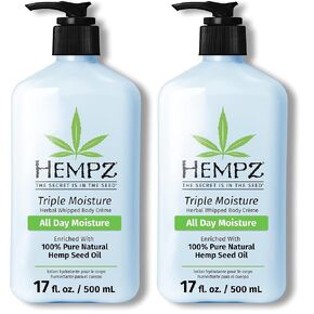 HEMPZ Body Lotion Triple Moisture - Grapefruit & Sparkling Peach Daily Moisturizing Cream, Shea Butter Body Moisturizer Skin Care Products - Large in Saudi Arabia
