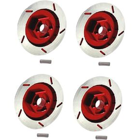 4Pcs 1/12 RC Wheel Brake Disc Aluminum DIY Modified Replace Parts Decoration RC Car Brake Disc for Truck Car, Black in Saudi Arabia