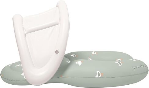 مقعد الأطفال SUNNYLiFE العائم معًا، Sammy The Seagull Green، PVC، مقاس 43.31 × 29.13 × 25.59 بوصة، لمقدمي الرعاية وعوامة الطفل مع مظلة قابلة للإزالة، للأطفال من 11 إلى 15 كجم in Kuwait