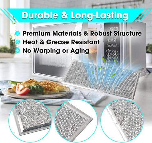 2PCS Microwave Grease Filter Set Compatible with GE Microwave Oven JVM6175SF1SS JVM6175SK1SS JVM6175SK3SS JVM6175SK2SS, Easy to Clean in Saudi Arabia