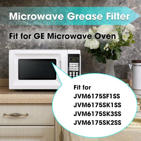 2PCS Microwave Grease Filter Set Compatible with GE Microwave Oven JVM6175SF1SS JVM6175SK1SS JVM6175SK3SS JVM6175SK2SS, Easy to Clean in Saudi Arabia