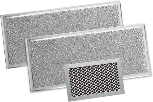 2PCS Microwave Grease Filter Set Compatible with GE Microwave Oven JVM6175SF1SS JVM6175SK1SS JVM6175SK3SS JVM6175SK2SS, Easy to Clean in Saudi Arabia
