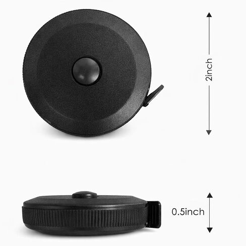 6 Pack Tape Measure Set, Soft Measuring Tape for Body Sewing Tailor Craft, Flexible Vinyl Fabric Ruler & Retractable Black Measuring Tape for Weight Loss, Crafting, Knitting & Home Measurements in Saudi Arabia