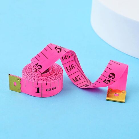 6 Pack Tape Measure Set, Soft Measuring Tape for Body Sewing Tailor Craft, Flexible Vinyl Fabric Ruler & Retractable Black Measuring Tape for Weight Loss, Crafting, Knitting & Home Measurements in Saudi Arabia