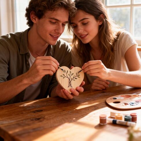 12 Pack Unfinished Pine Wood Hearts 4x4 Inch - DIY Craft Supplies for Valentine’s Day, Romantic Couple Gifts & Wedding Decor Blanks (Ideal for Painting & Wood Burning) in Saudi Arabia