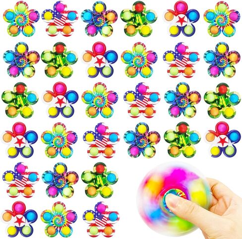 40 Pack Fidget Spinners, Party Favors Valentines Birthday Gifts Stocking Stuffers for Kids Adults,Mini Colorful Fidget Toys Bulk for Boys Girls ADHD Stress Relief, Treasure Box Classroom Prizes in Kuwait
