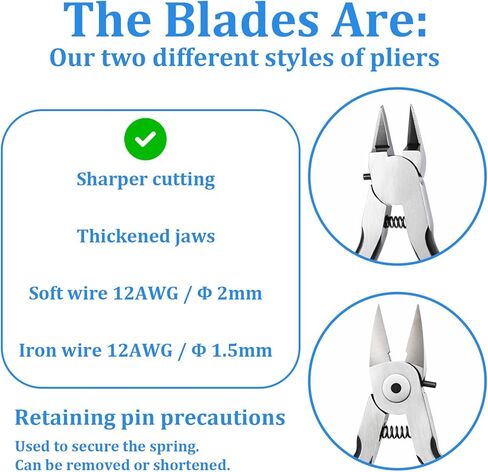 Wire Cutters for Crafting, 5" Electronic Needle Flush Cutters, Precision Mini Wires Cutter Diagonal Pliers, Wire Snips Side Cutter for Model, Plastic, Electronics, Jewelry Making in Saudi Arabia