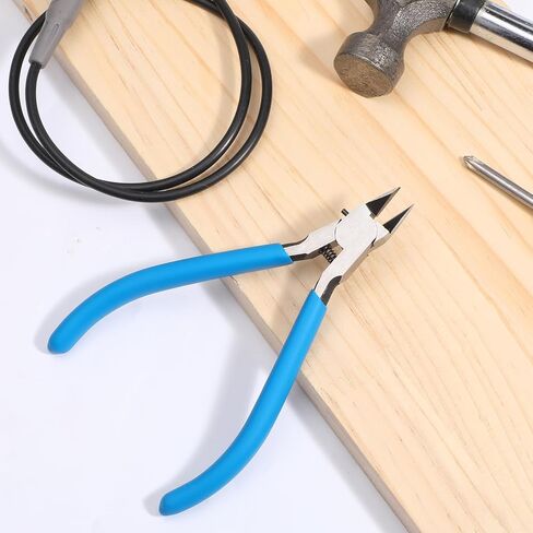 Wire Cutters for Crafting, 5" Electronic Needle Flush Cutters, Precision Mini Wires Cutter Diagonal Pliers, Wire Snips Side Cutter for Model, Plastic, Electronics, Jewelry Making in Saudi Arabia